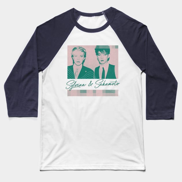 Ryuichi Sakamoto / David Sylvian ---- Fan Art Design Baseball T-Shirt by unknown_pleasures